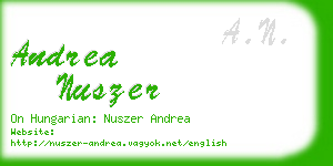 andrea nuszer business card